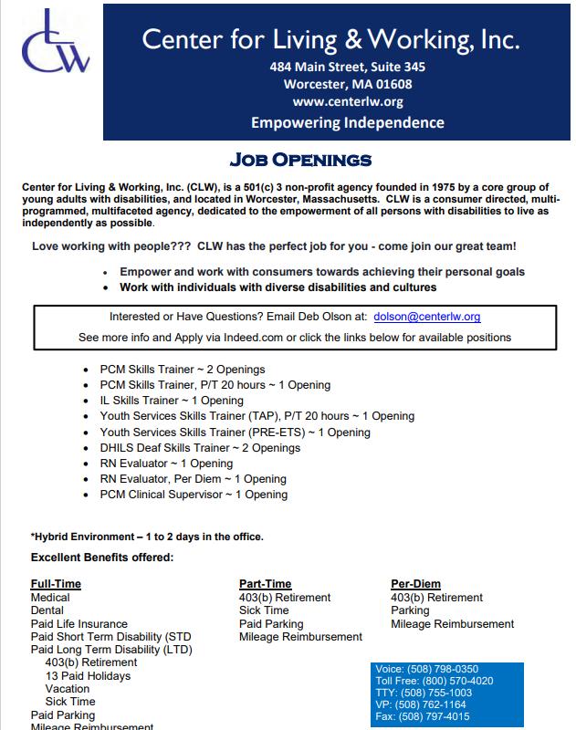 CLW Job Openings