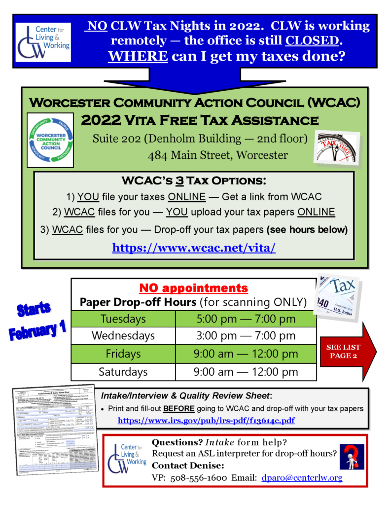2022 Tax Assistance Flyer