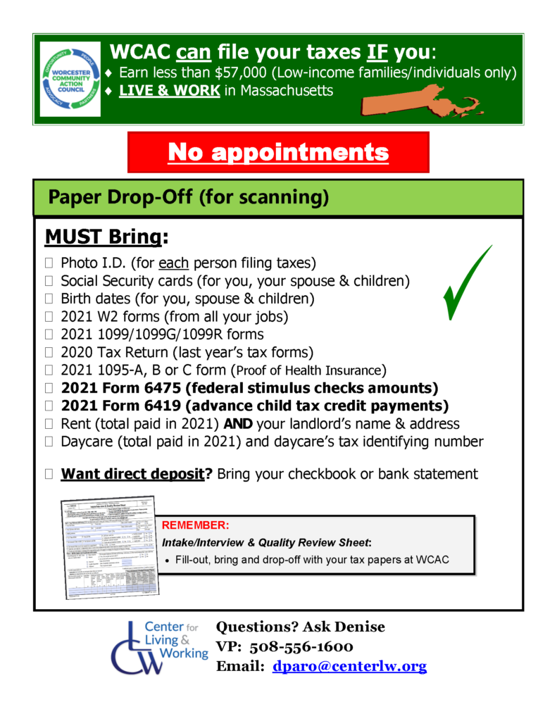 2022 Free Tax Assistance continued