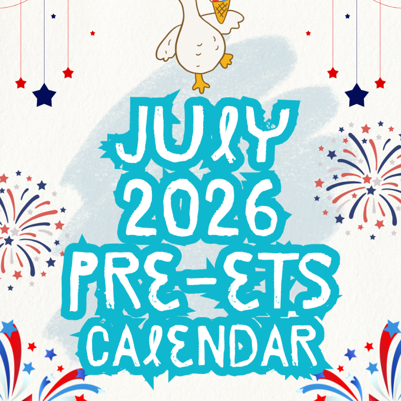 July 2026 Pre-ETS Calendar