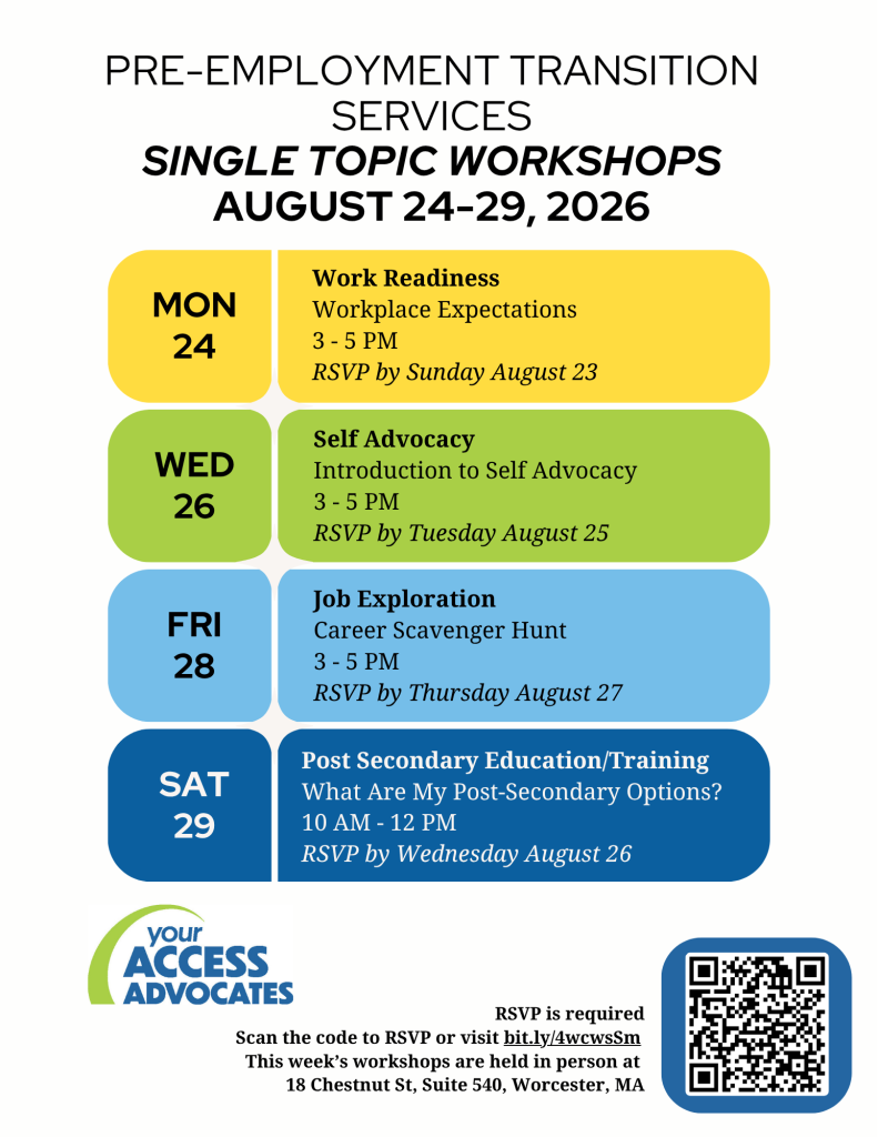 August 2026 Pre-ETS single topic workshops.