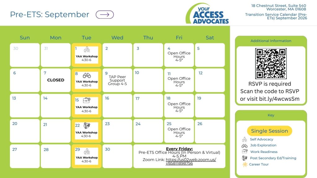September 2026 Pre-ETS Calendar